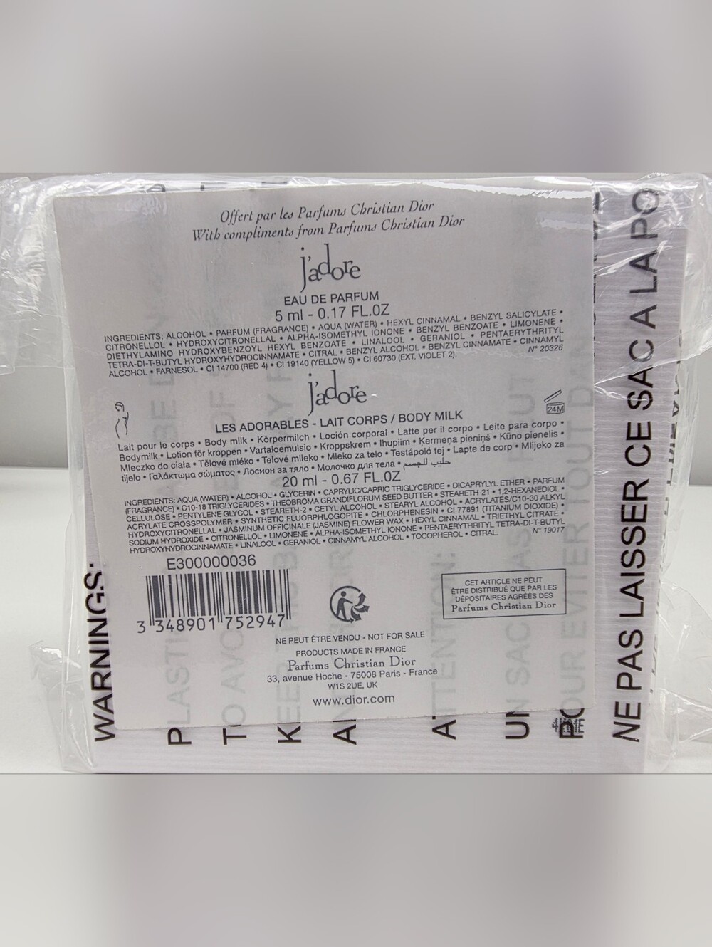 NIB DIOR J'Adore Mini Duo Set Dior and Makeup Cosmetics Bag - Picture 9 of 9